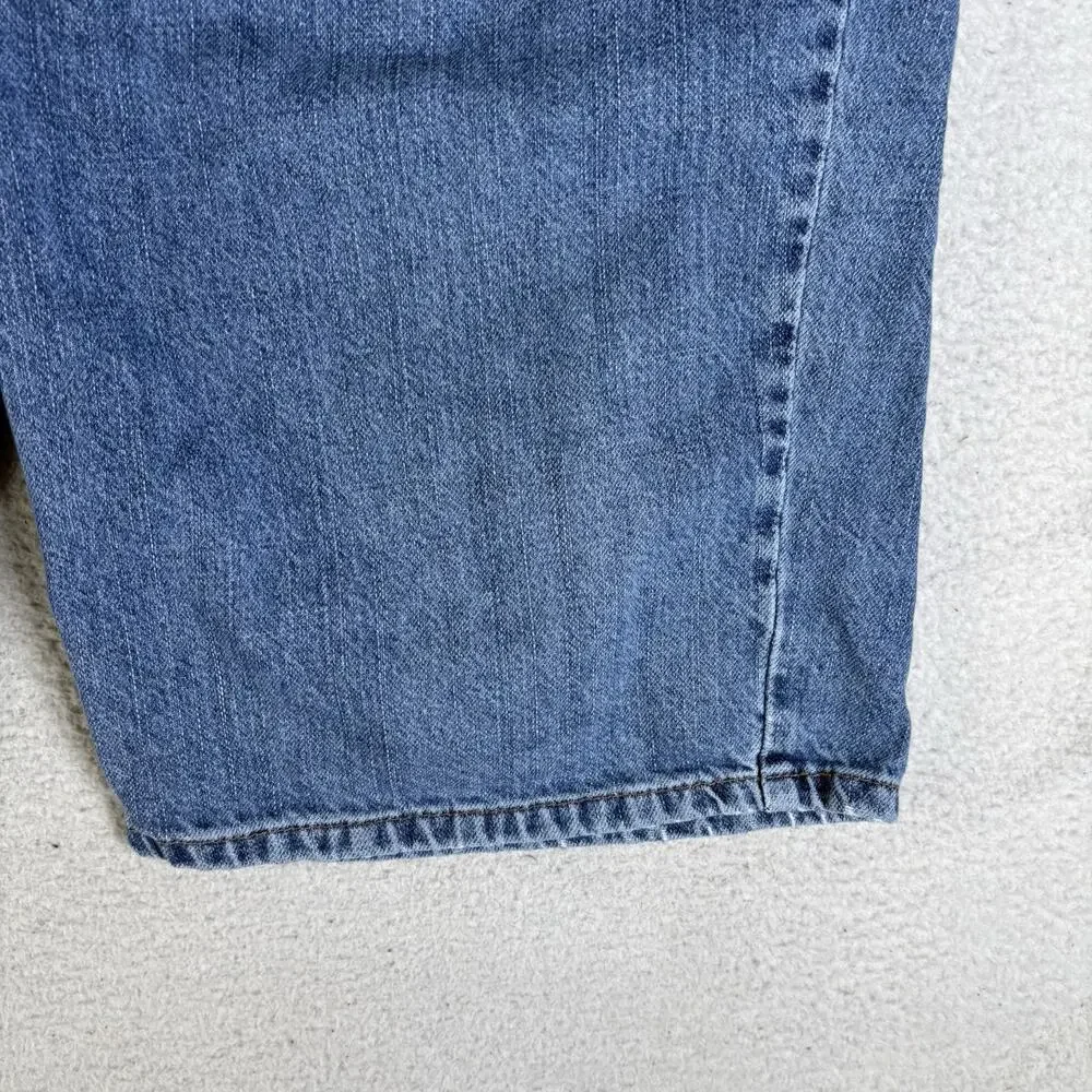 Vintage Levis Shorts Mens 42 Dad Jorts Blue Denim 505 Medium Wash Y2K 2007